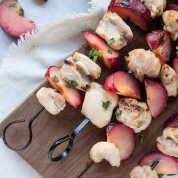 Asian Chicken and Plum Kebabs