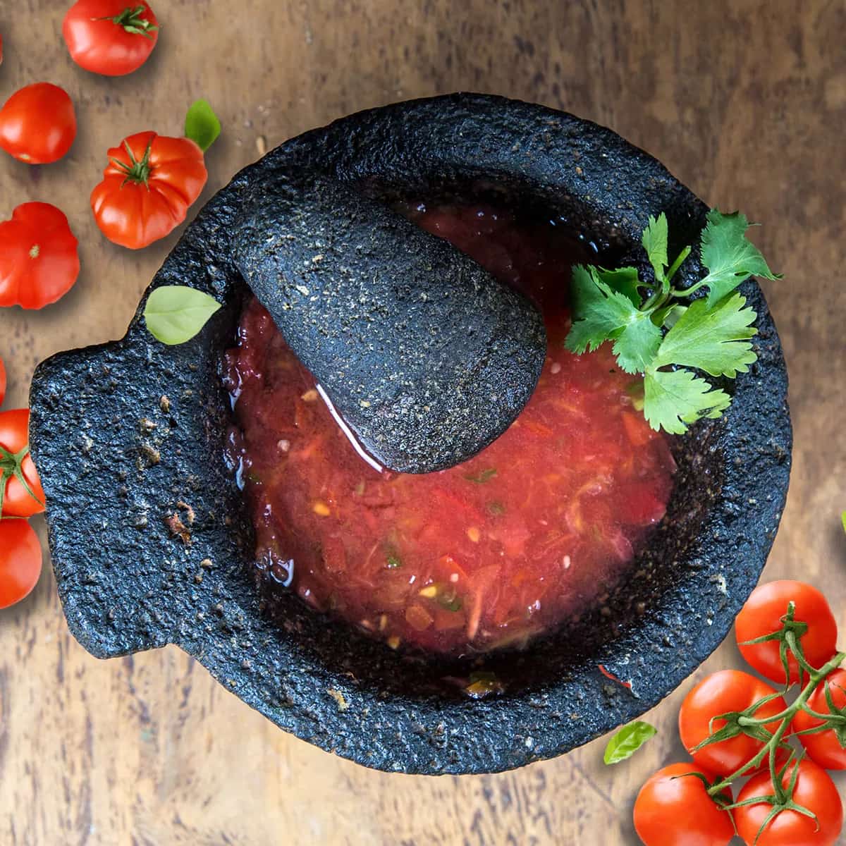 How to make Tomato Molcajete Salsa Recipe