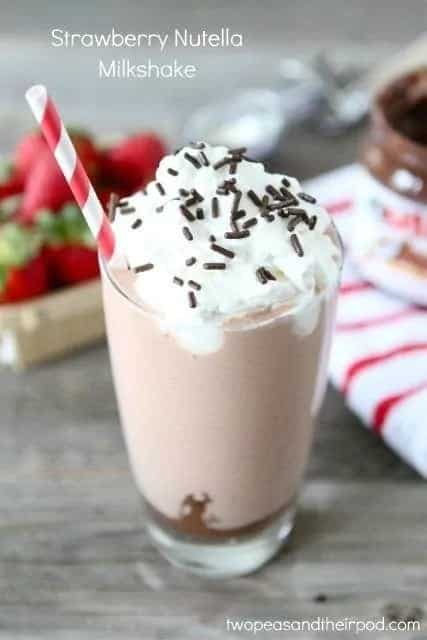How to make Strawberry Nutella Milkshake Recipe