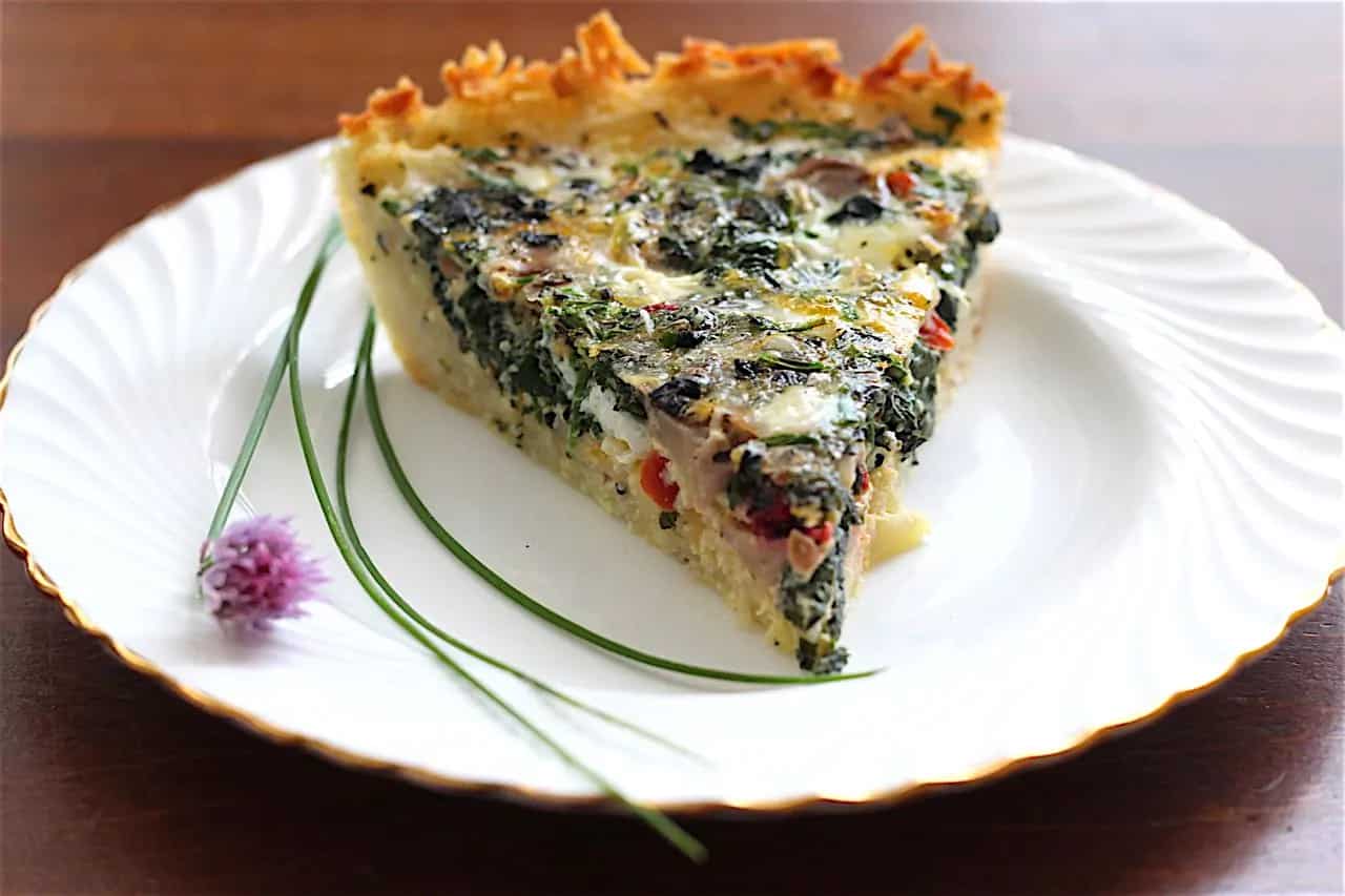 How to make Vegetarian Chard And Mushroom Quiche Recipe