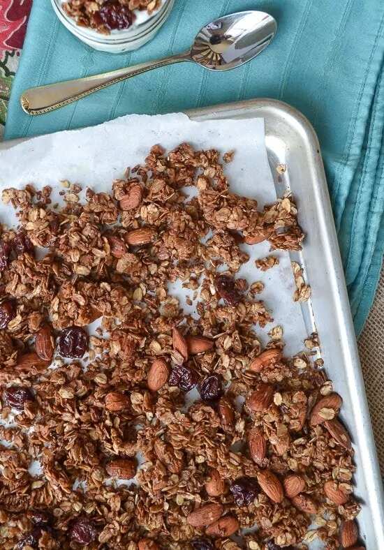 How to make Chocolate Almond Olive Oil Granola Recipe