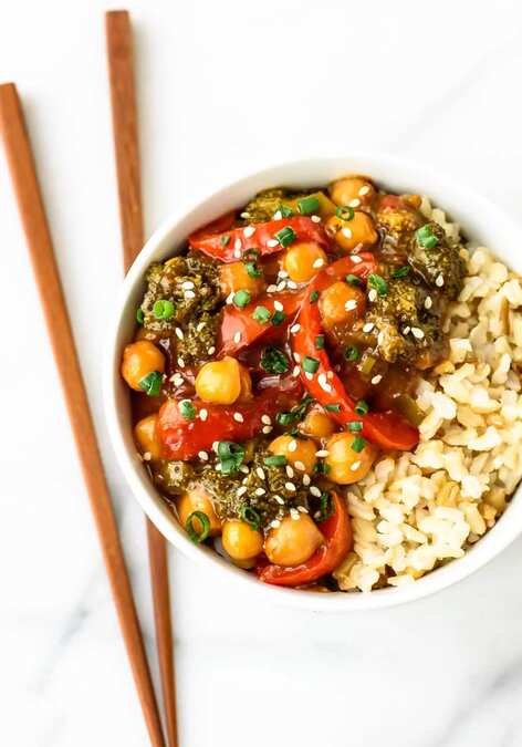General Tso's Chickpeas 