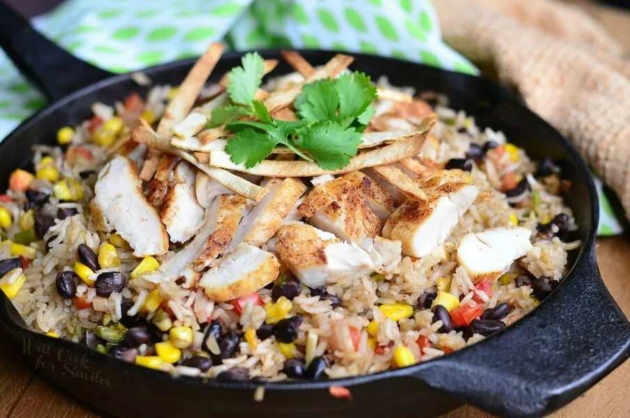 Chicken Tortilla Rice Skillet