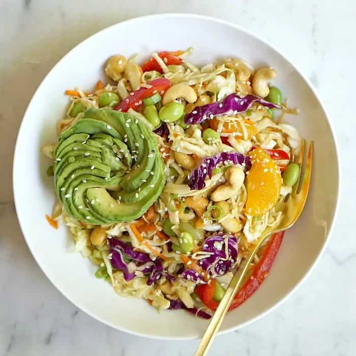 How to make Asian Salad With Ginger Sesame Dressing Recipe
