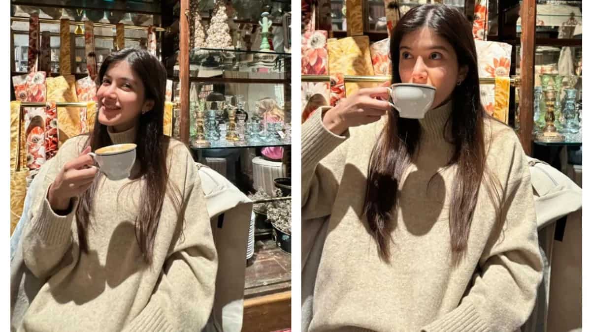 Shanaya Kapoor Enjoys Winter In Milan With A Cup Of Cappuccino