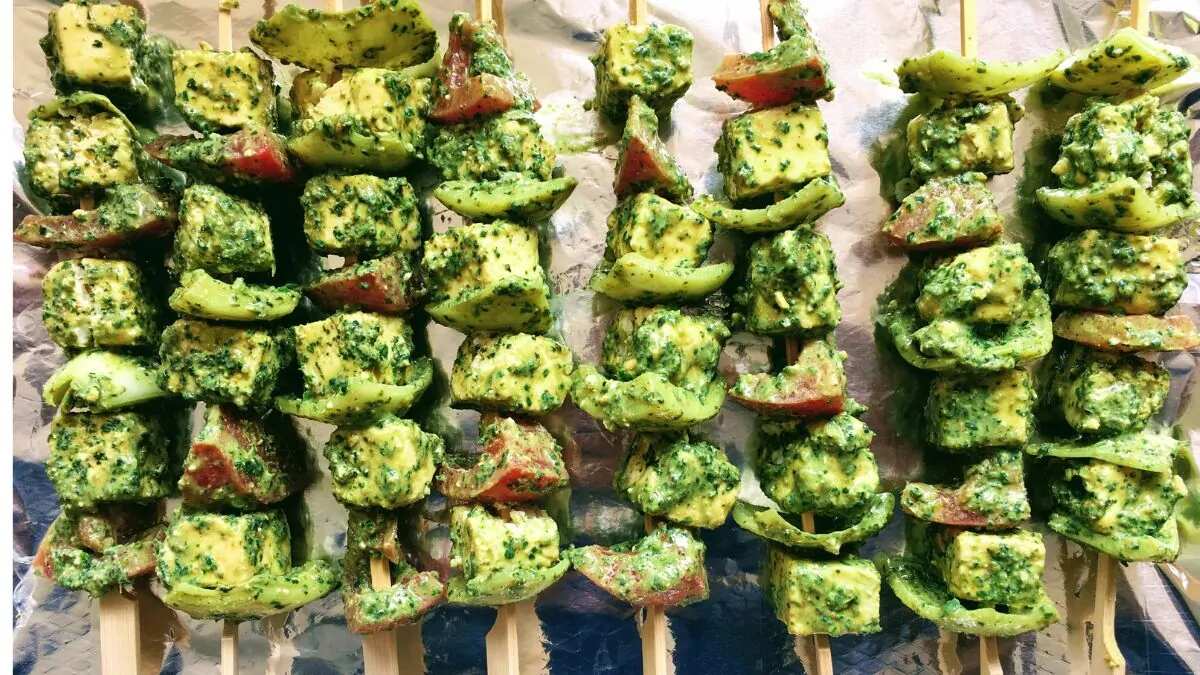 AirFried Paneer Pesto Recipe For Lunch