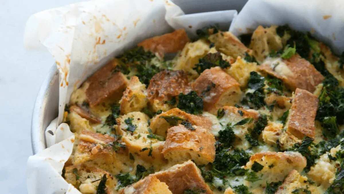 Spring Pea Strata Triple Cheese Spring Onion Strata For Your Weekend Brunch