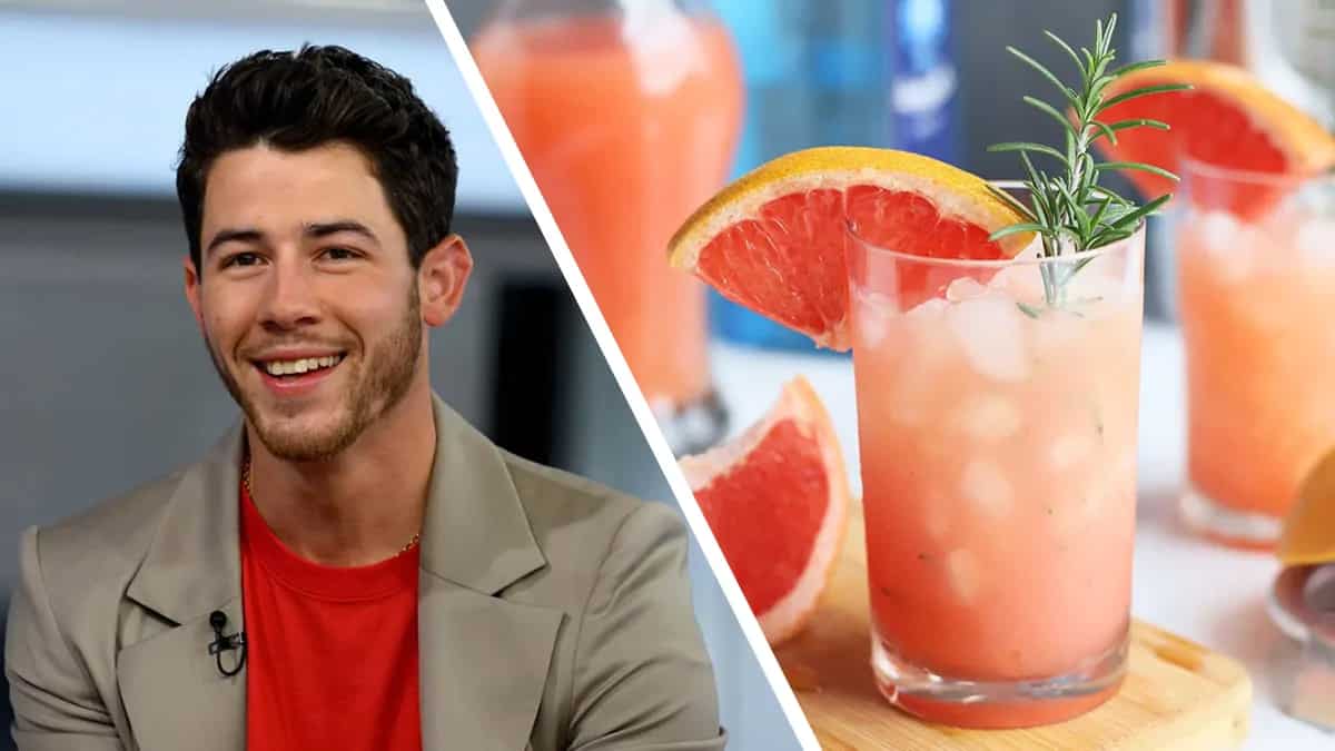 Nick Jonas Makes A Refreshing Thanksgiving Spritz, Recipe Inside