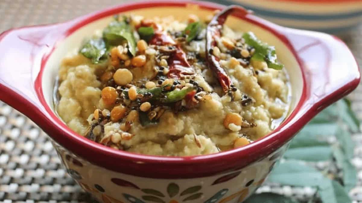 Steamed Rice And Telugu Pachadi A Pair Made In Andhra Kitchen