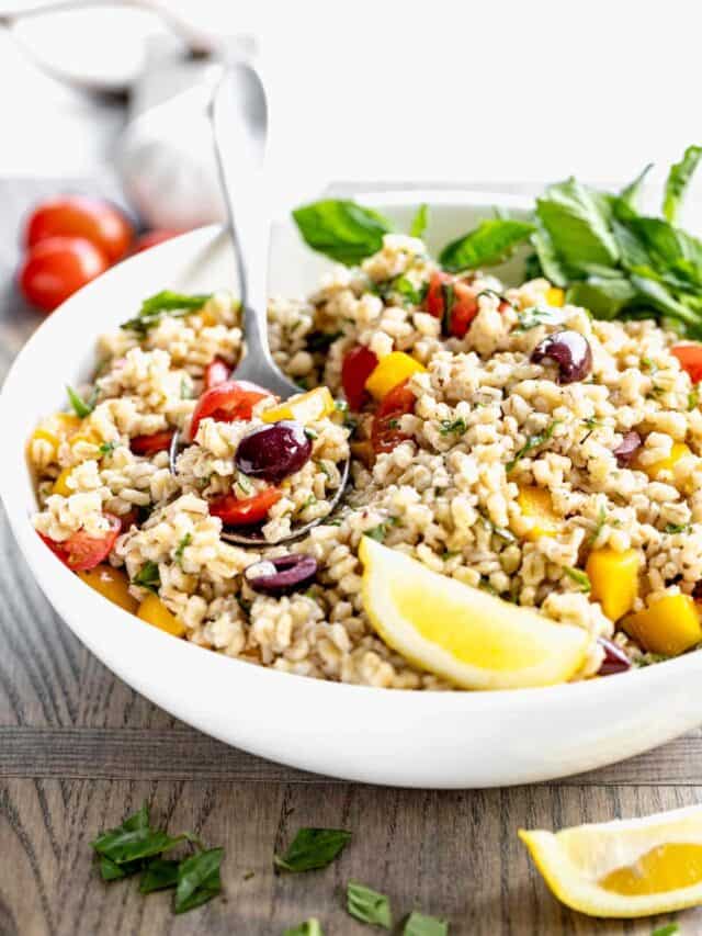 Roasted Grapes And Barley Salad For Monday Lunches