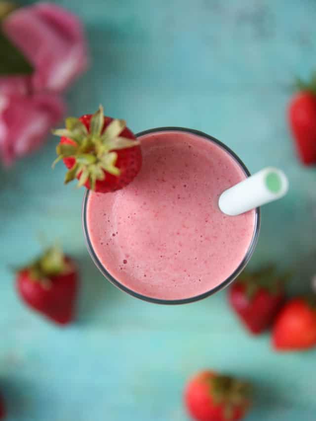 Amazing Roasted Strawberry And Tahini Buttermilk Shake