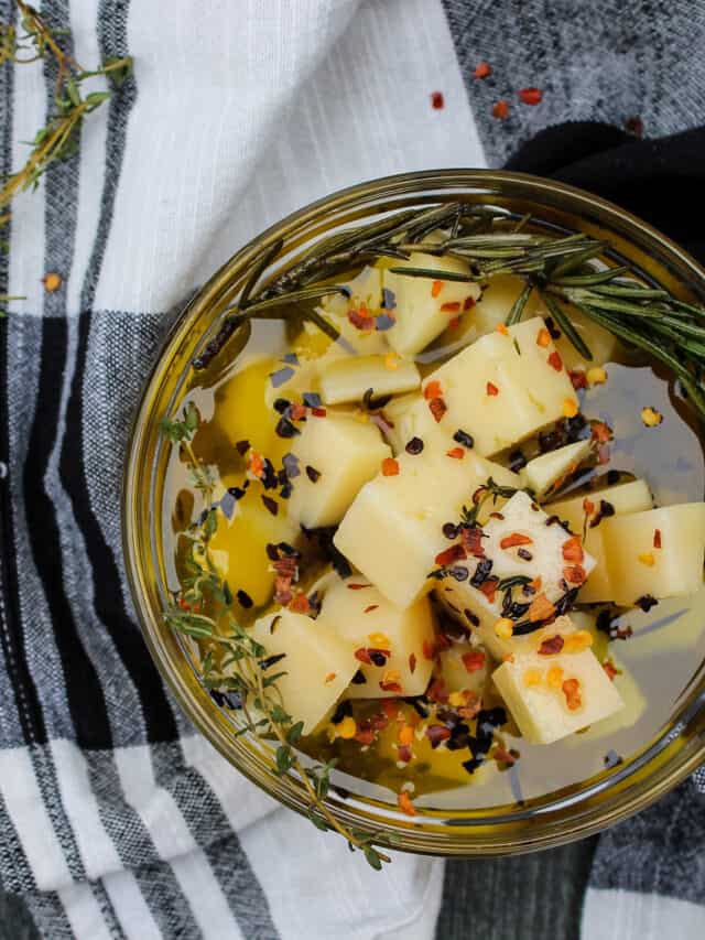Marinated Manchego Appetizer For Your Cheeseboard