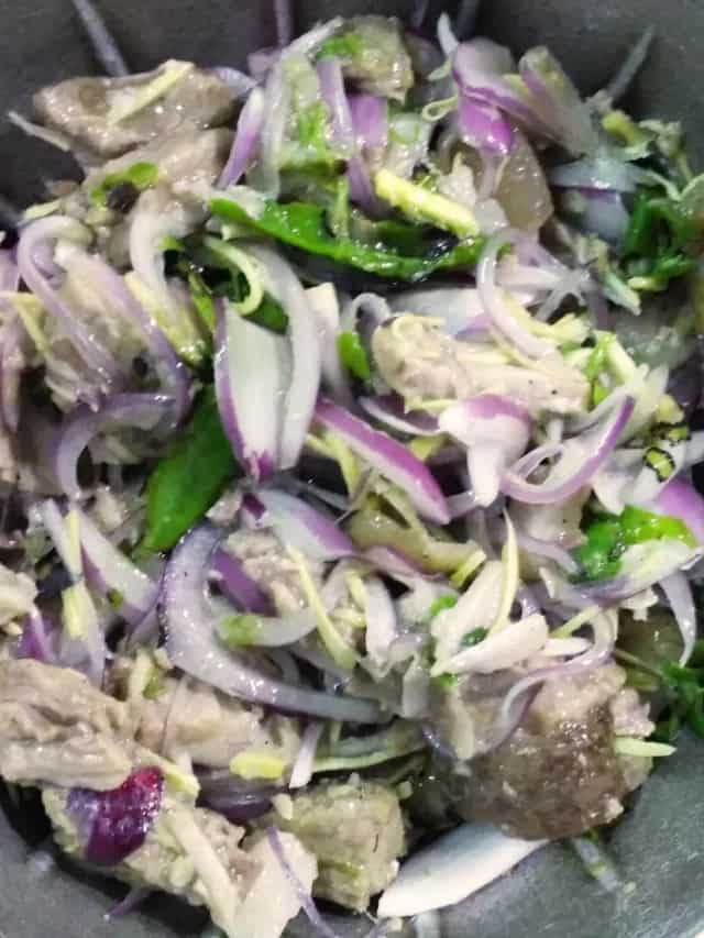 How To Make No Oil Tripuri Style Chicken Salad Tohan Mosdeng
