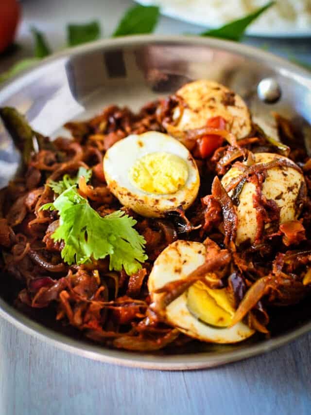 Kerala Egg Roast Spicy Egg Preparation For Breakfast