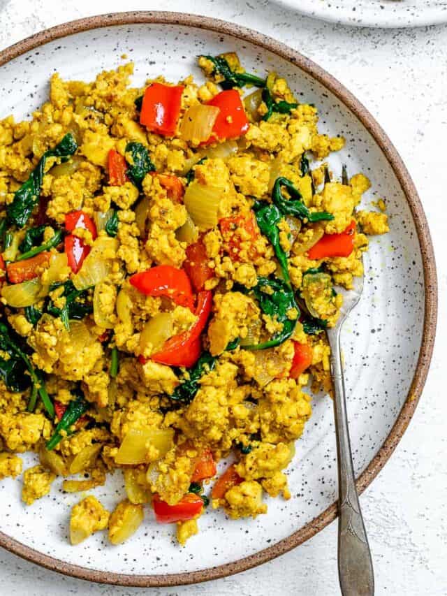 Tofu Mushroom Bhurji A Spicy Vegan Breakfast Scramble