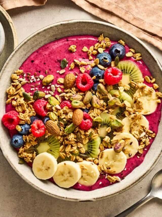 Healthy Dry Fruits Smoothie Bowl Recipe At Home