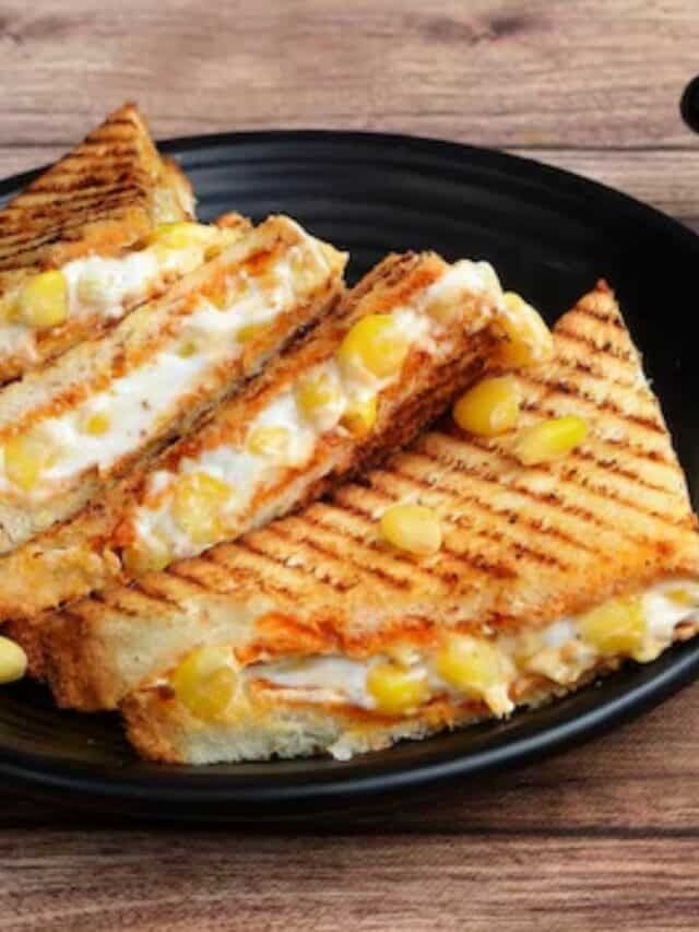 Corn And Mayo Sandwich: Perfect Snack For Evenings